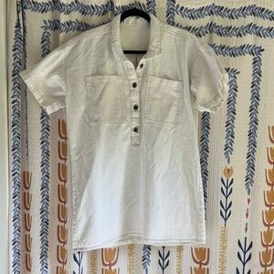 White denim mini dress (handmade, one of a kind)